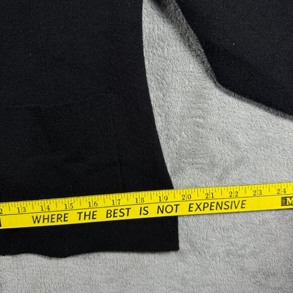 Adrienne Vittadini Black Knit Blazer Cardigan Women’s L Stretch Jacket - Picture 9 of 13